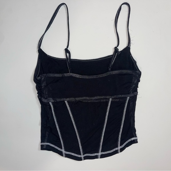 UO black mesh top with white trim - Picture 2 of 4